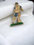 Pin's vintage joueur Olympique de Marseille OM ancien badge rétro football rare