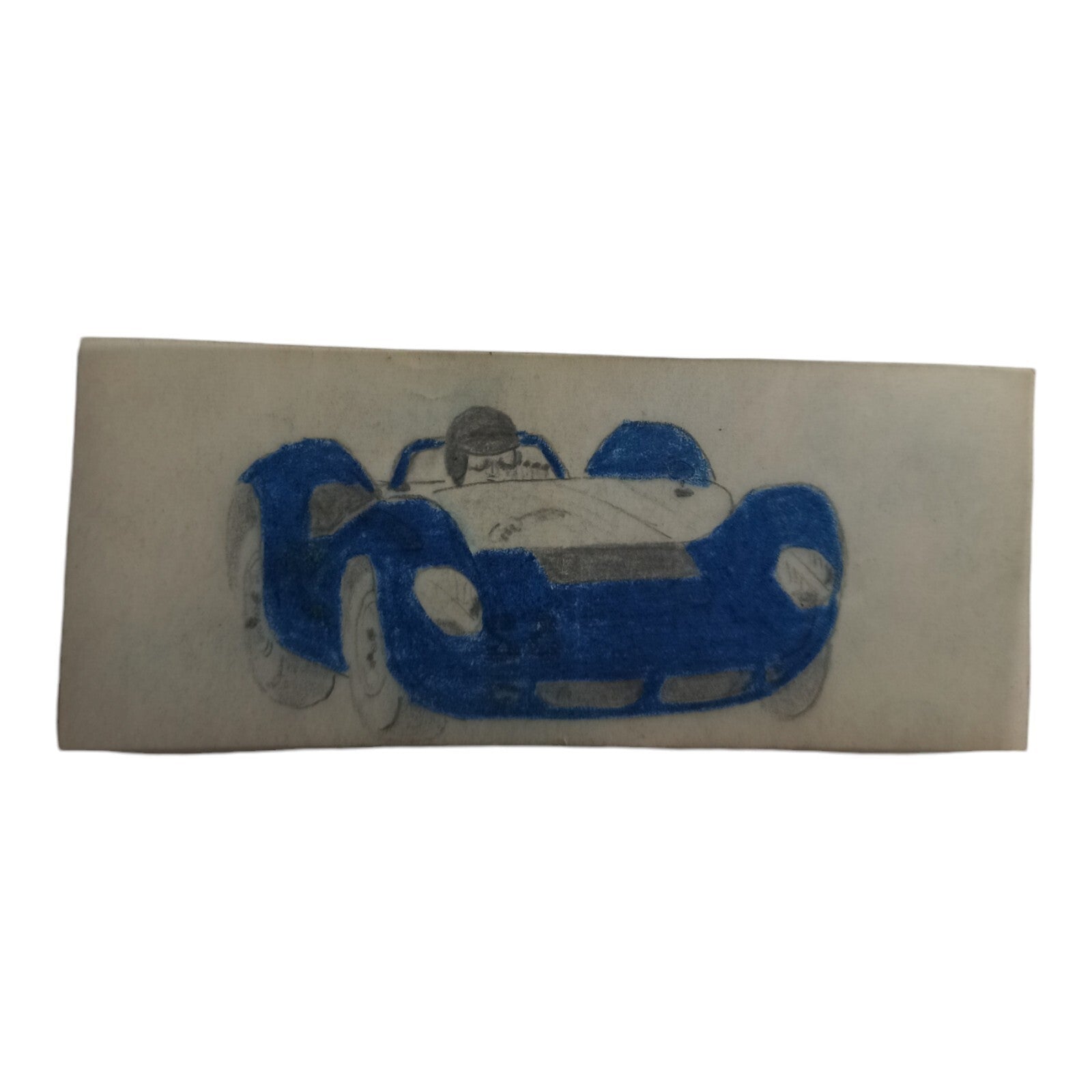 Plan dessin calque Dinky Toys Scalextric voiture sport bleu