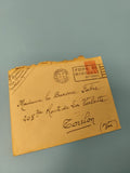 Ancienne enveloppe philatélie Foire de Marseille cachet 1928 écriture manuscrite