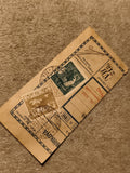Fragment postal oblitéré BIRKAVA timbres Tchécoslovaquie Philatélie (Ref 27)