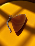 Pendentif vintage en agate naturelle - Tranche d'agate ancienne