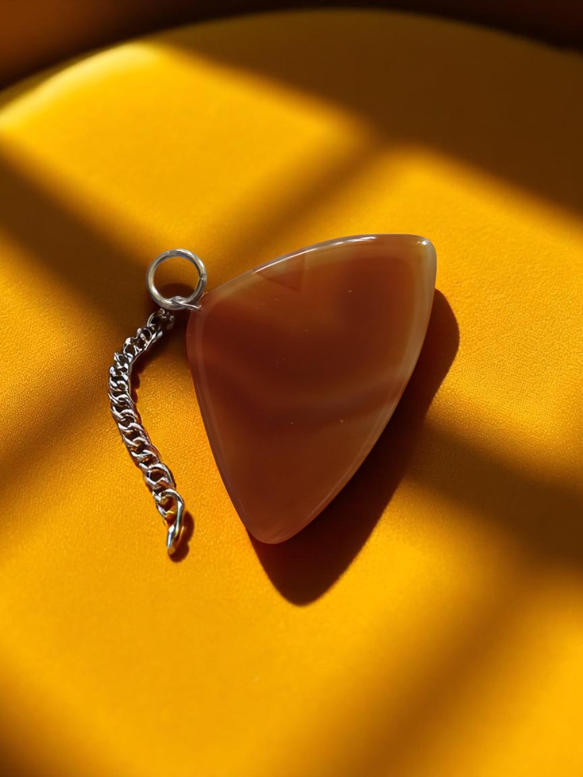 Pendentif vintage en agate naturelle - Tranche d'agate ancienne