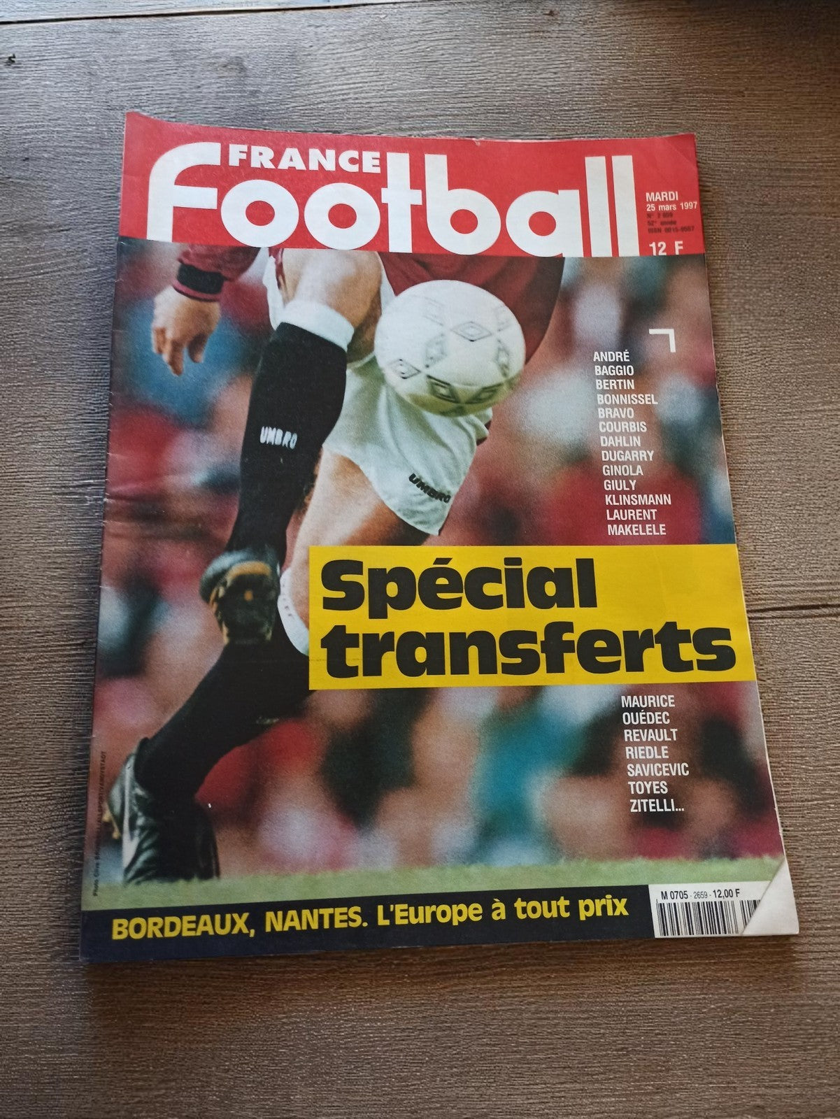 Magazine France Football 25 mars 1997 ancien Spécial Transferts vintage