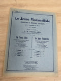 Ancien livre partitions violoncelle piano Feuillard Le Jeune Violoncelliste Vol
