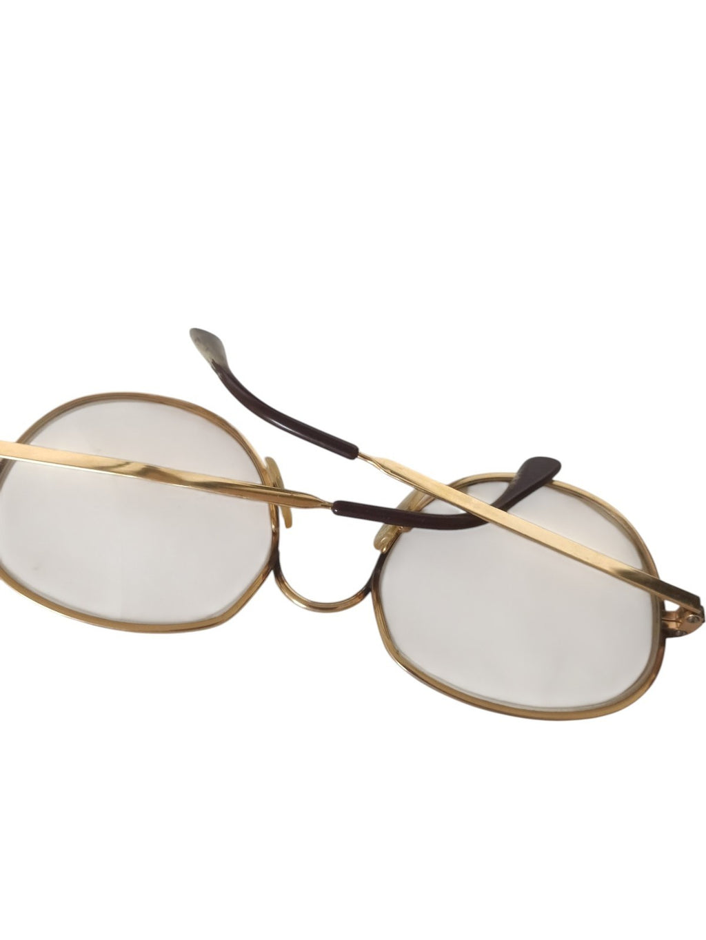 Lunettes de vue vintage plaquées or, monture rétro ovale, ancien optique
