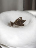Pin's vintage Olympique de Marseille OM coupe aspect bronze ancien badge foot
