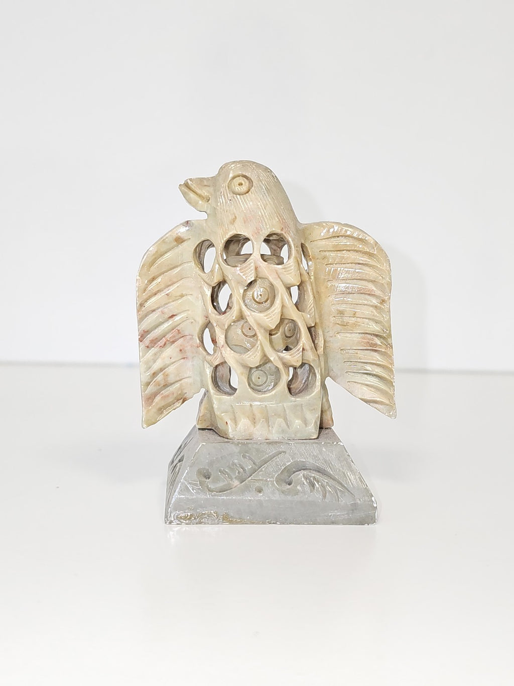 Petite statue vintage Amérique du Sud en pierre de lard ancienne collection déco