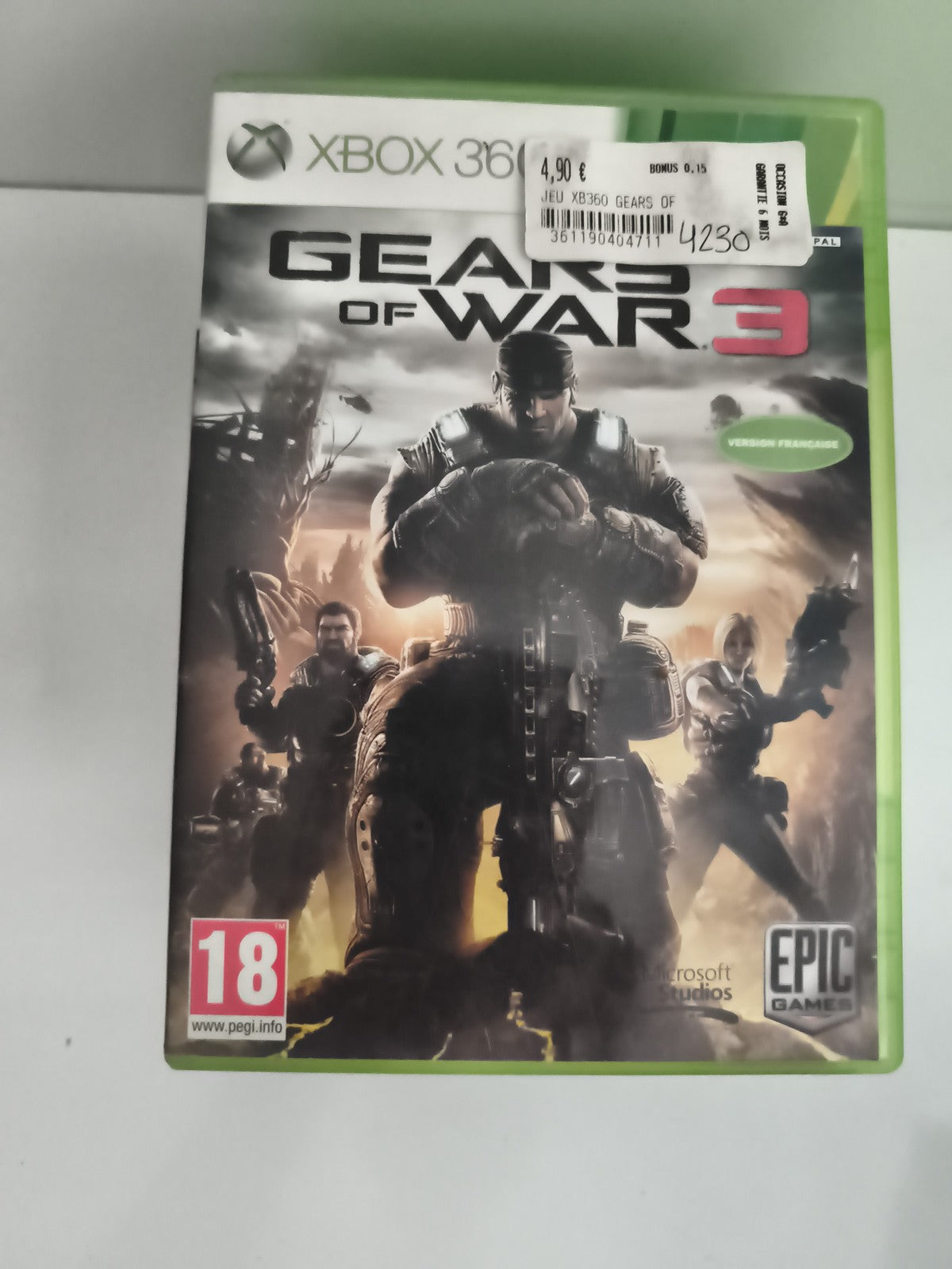 Jeu Xbox 360 Gears of War 3 Microsoft PAL version française