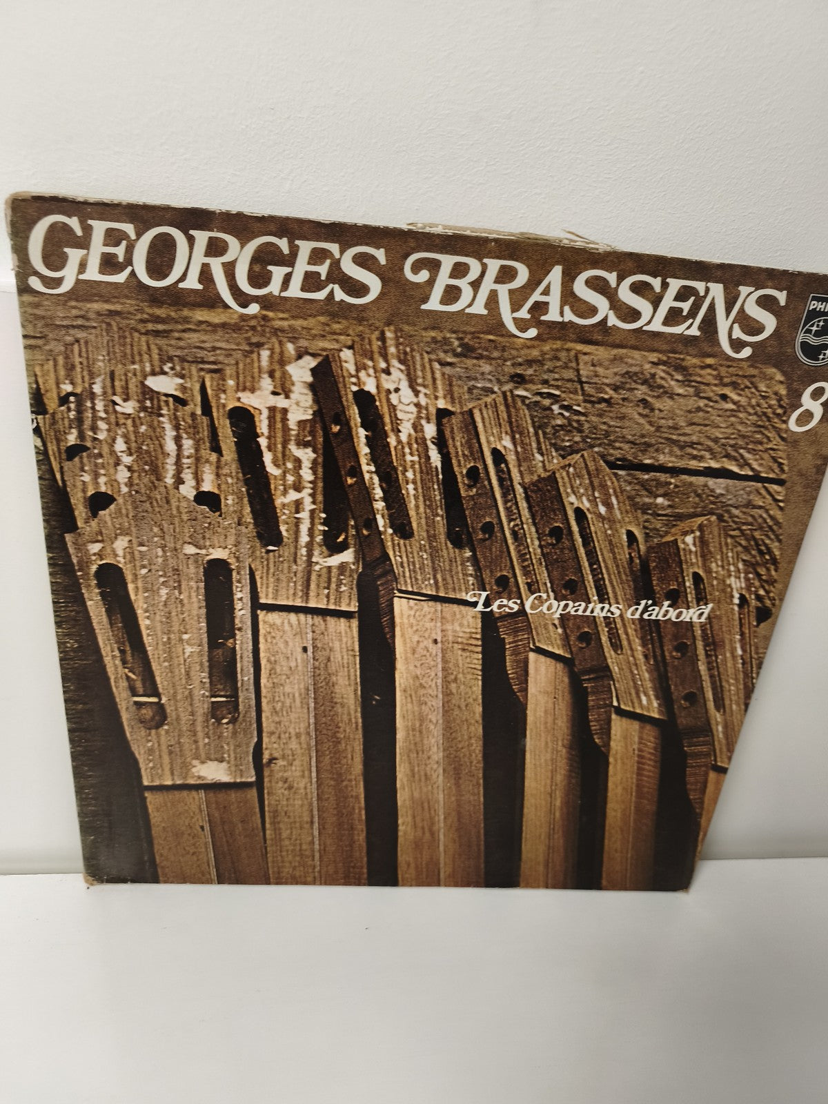 Vinyle 33T ancien Georges Brassens vintage, disque rétro collection chanson fran