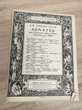 Ancien livre partitions violon piano Loeillet édition Henry Lemoine déco vintage