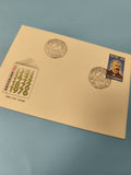 Enveloppe FDC premier jour Bucarest 1976 timbre Roumanie bleu portrait