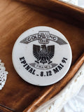 Badge Goldwing Club France Épinal 1991 rond blanc – événement moto