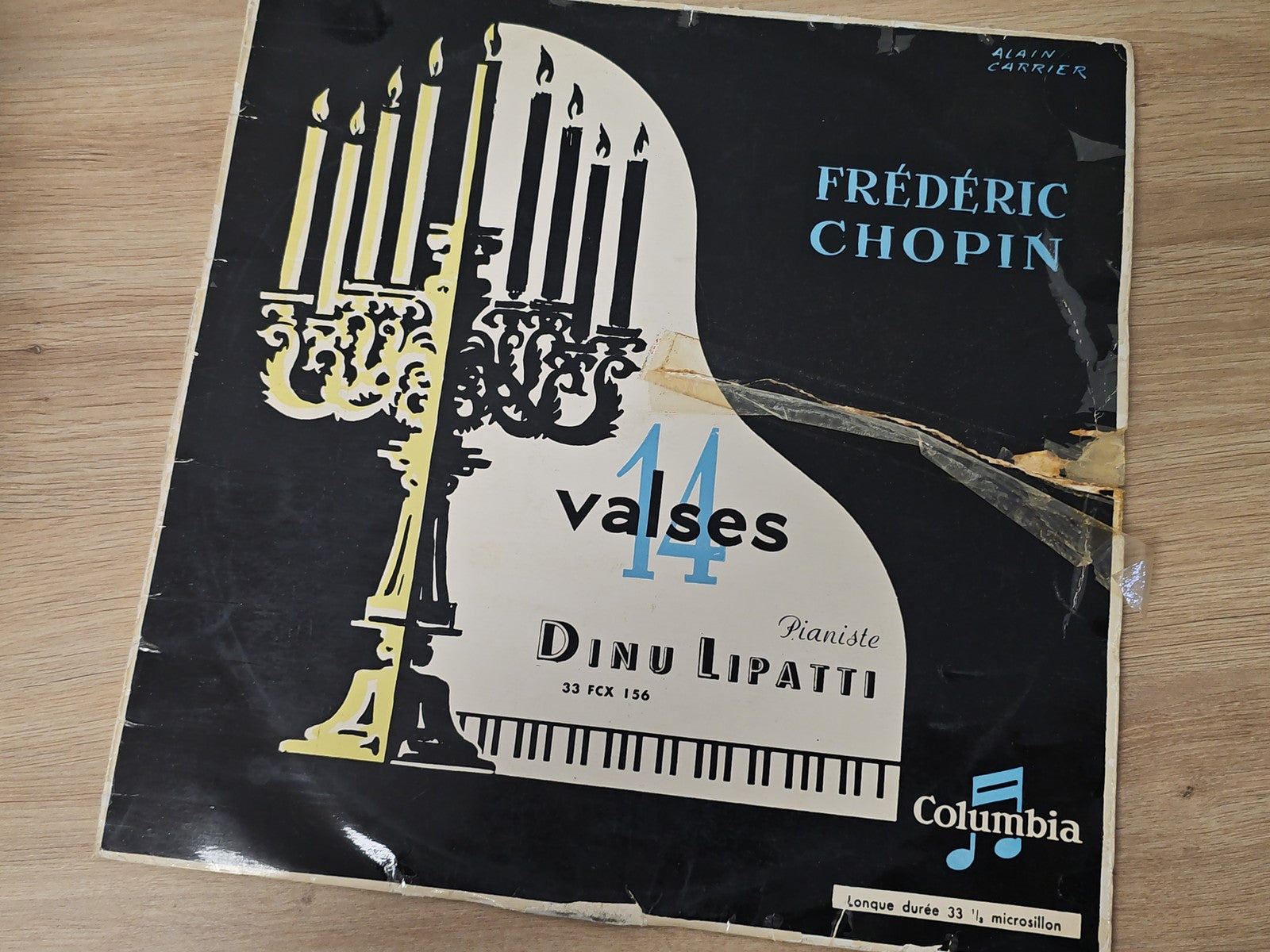 Vinyle ancien 33 tours Frédéric Chopin rétro, disque collector musique classique