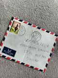 Lettre affranchie Congo 1995, timbre 50F, enveloppe avion philatélie