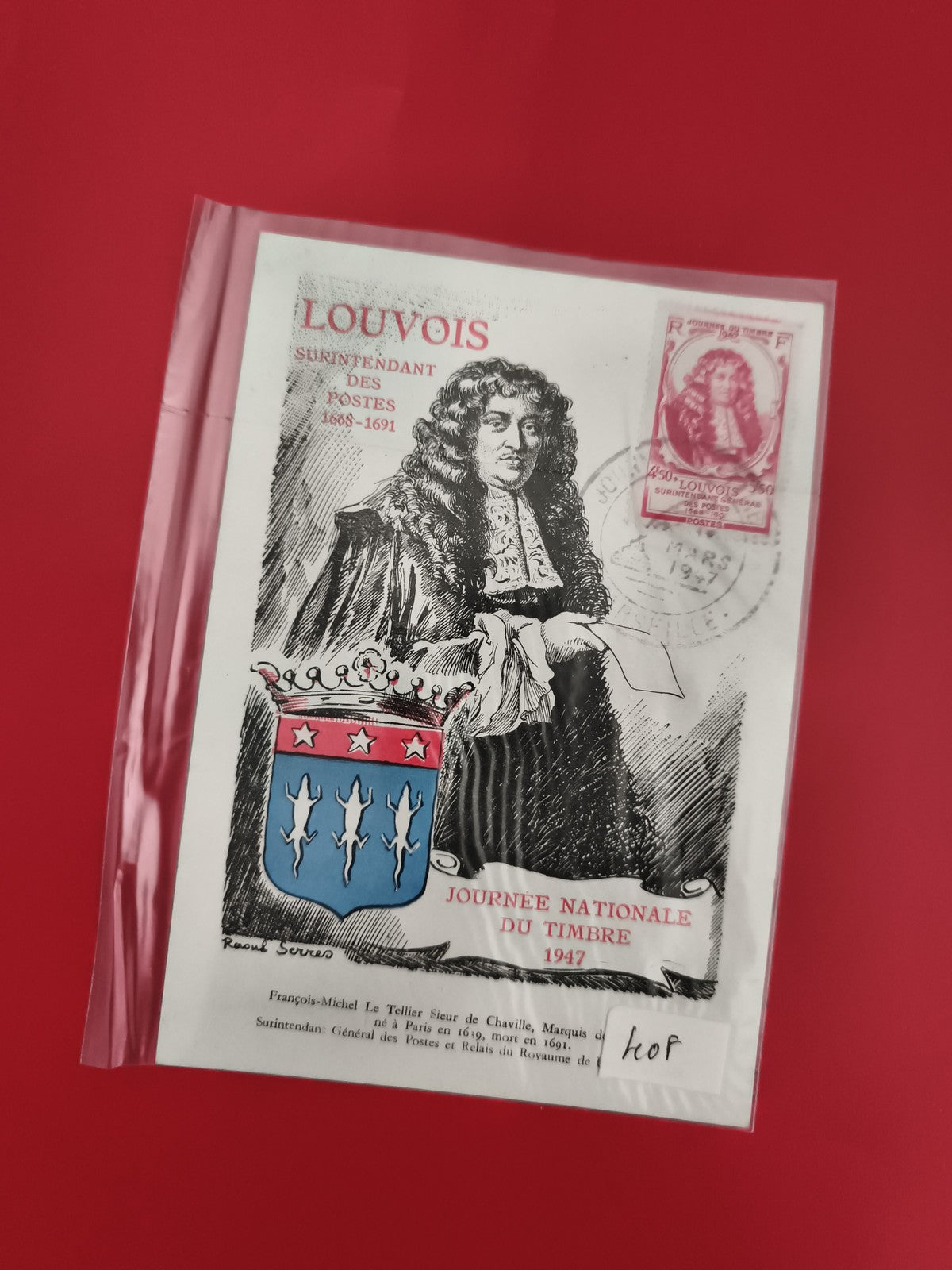 Lettre Premier Jour Louvois 1947 Journée du Timbre France philatélie FDC