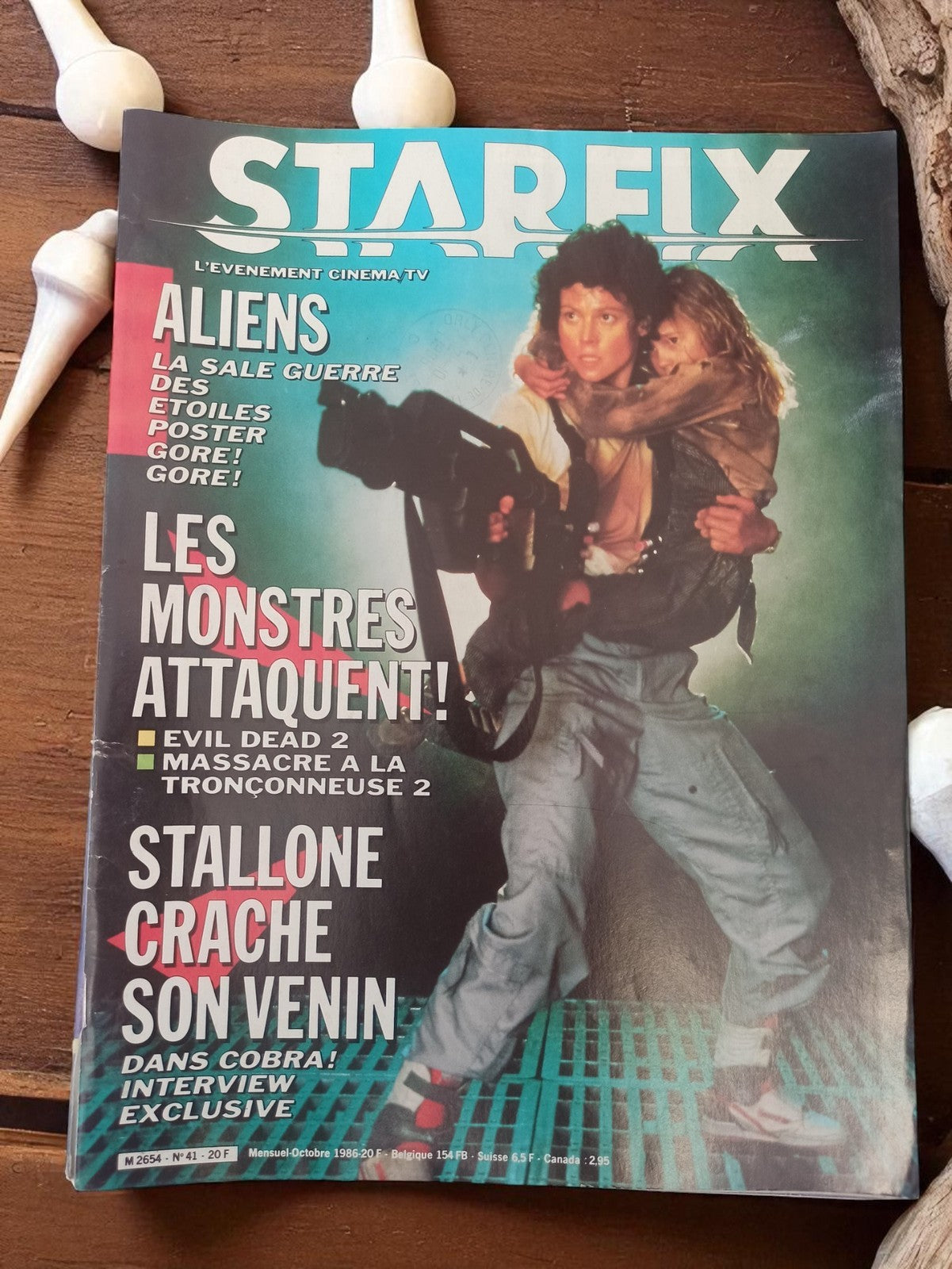 Magazine cinéma STARFIX n°41 1986 Aliens vintage rétro ancien bon état