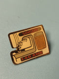 Pin's vintage Singer 140 ans machine à coudre, rectangulaire, collectible rétro