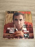 Vinyle 45 tours Charles Aznavour Barclay pochette photo ? 4 titres français (Ref
