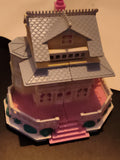 Maison Polly Pocket compacte rose et gris, playset miniature Mattel jouet
