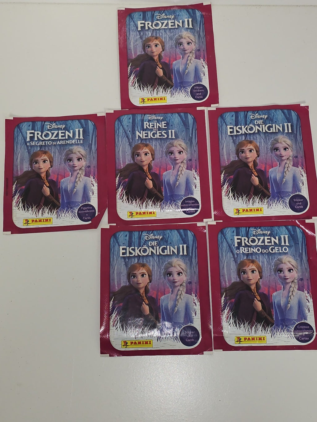 Lot de boosters stickers Panini Disney La Reine des Neiges, sachets autocollants