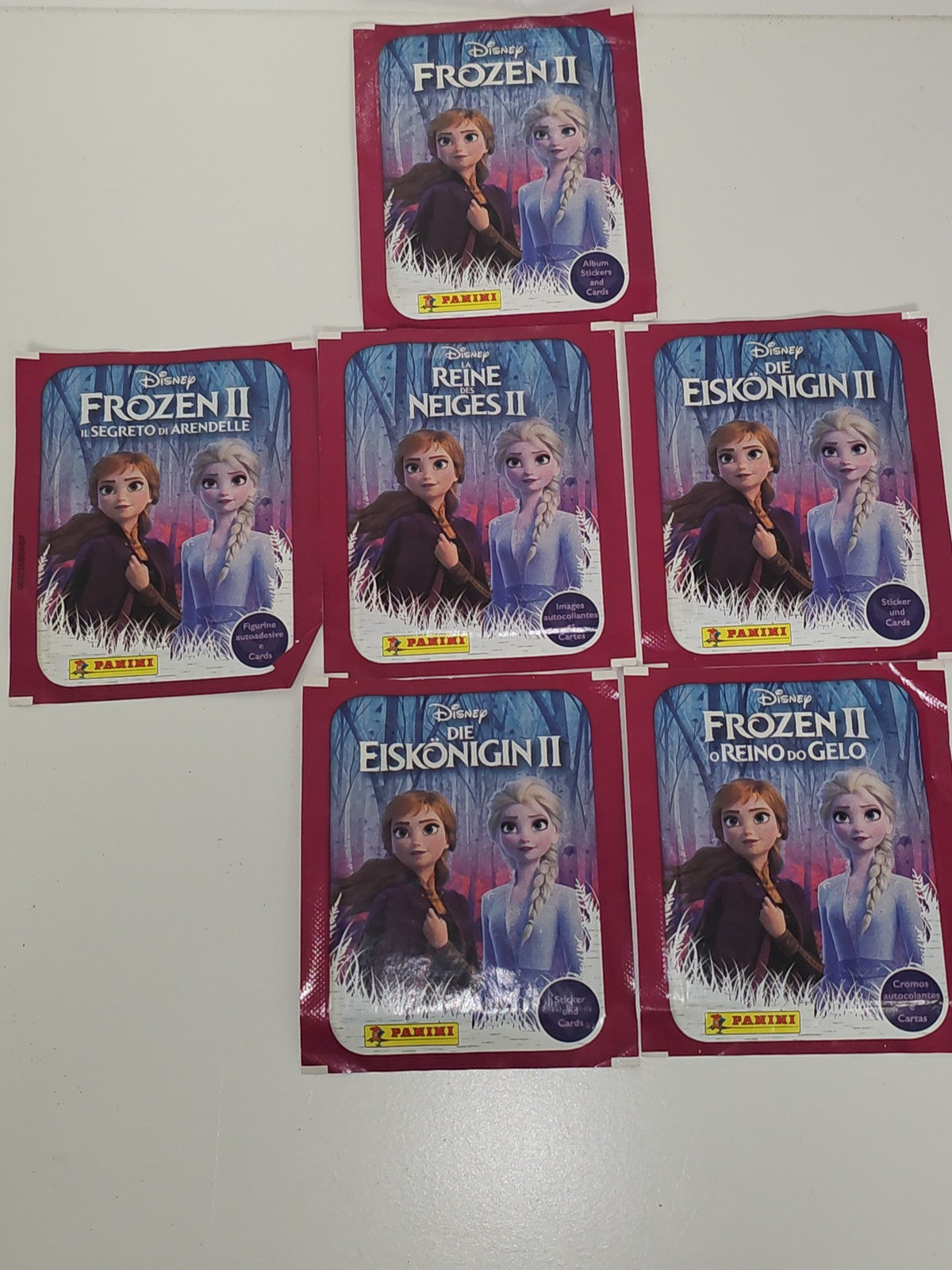 Lot de boosters stickers Panini Disney La Reine des Neiges, sachets autocollants