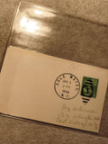 Lettre oblitérée USA 1949 Cold Water NY timbre 1 cent philatélie (Ref 12)