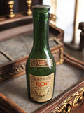 Bouteille ancienne ROC Rocher Frères 1905, verre vert, étiquette d?origine, vide