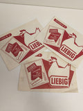 Lot 3 buvards publicitaires anciens Liebig poulet rouge années 50 rétro pub
