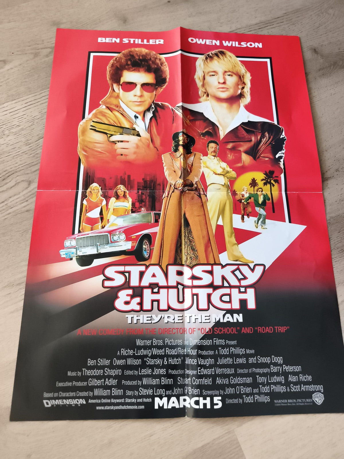 Poster Starsky & Hutch Ben Stiller Owen Wilson film cinéma Dimension