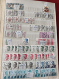 Lot de timbres Belgique oblitérés divers formats, portraits et couleurs variées