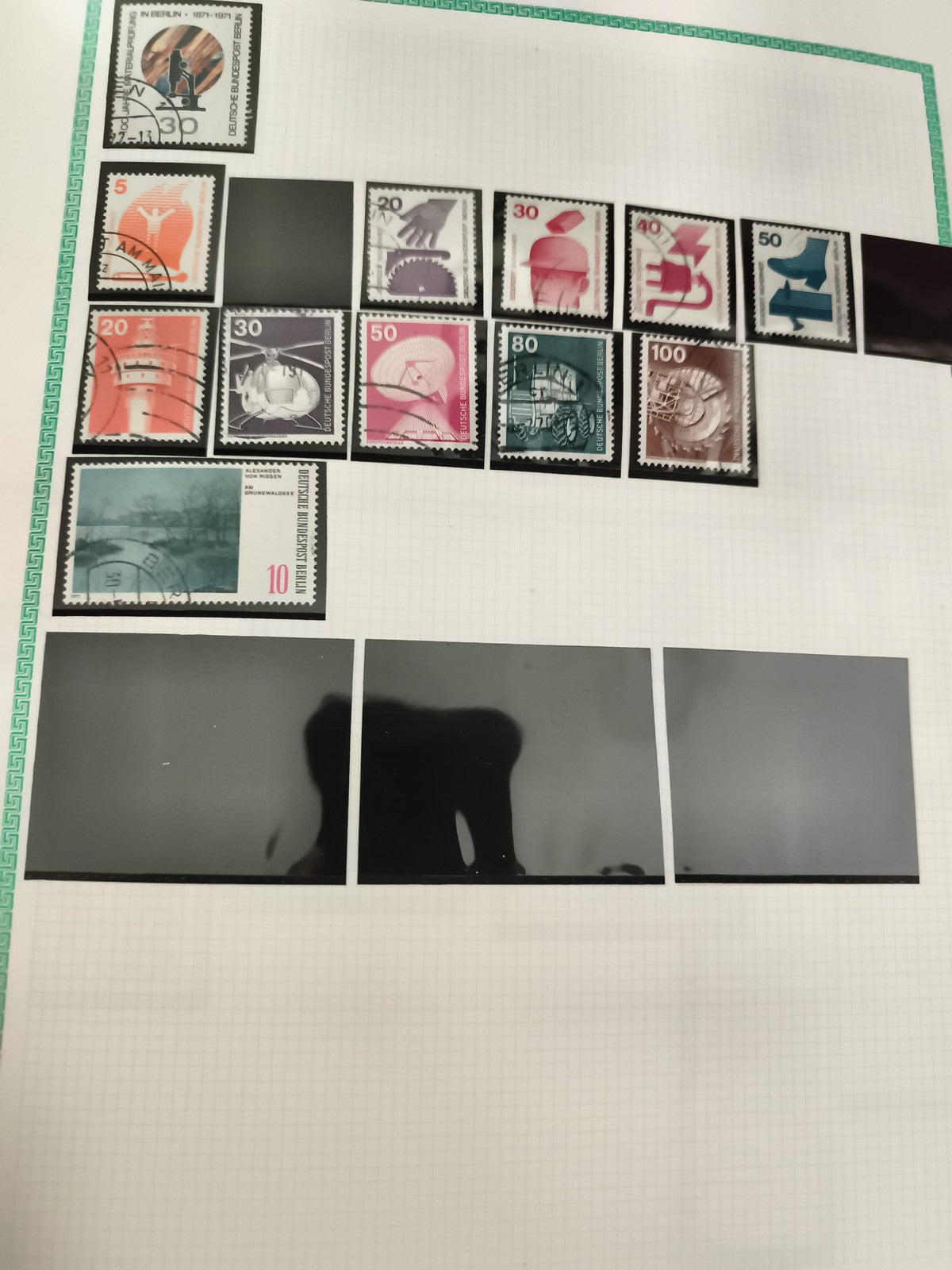 Timbres oblitérés Allemagne Berlin thématiques années 70 philatélie lot
