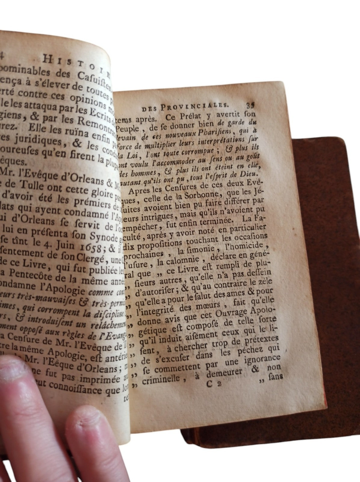 Livres reliés XVIIIe Lettres Provinciales Pascal 4 tomes complet Louis de Montal