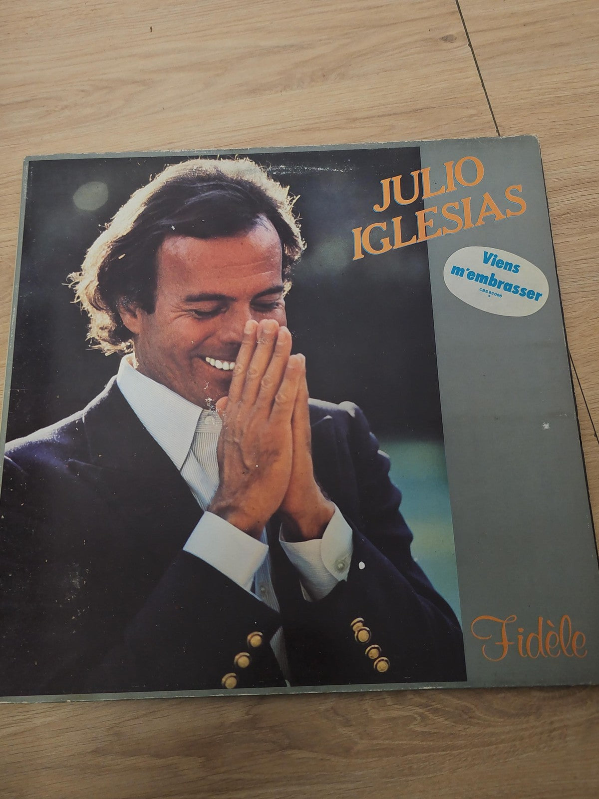 Vintage vinyle 33 tours ancien Iglesias disque rétro collection musique