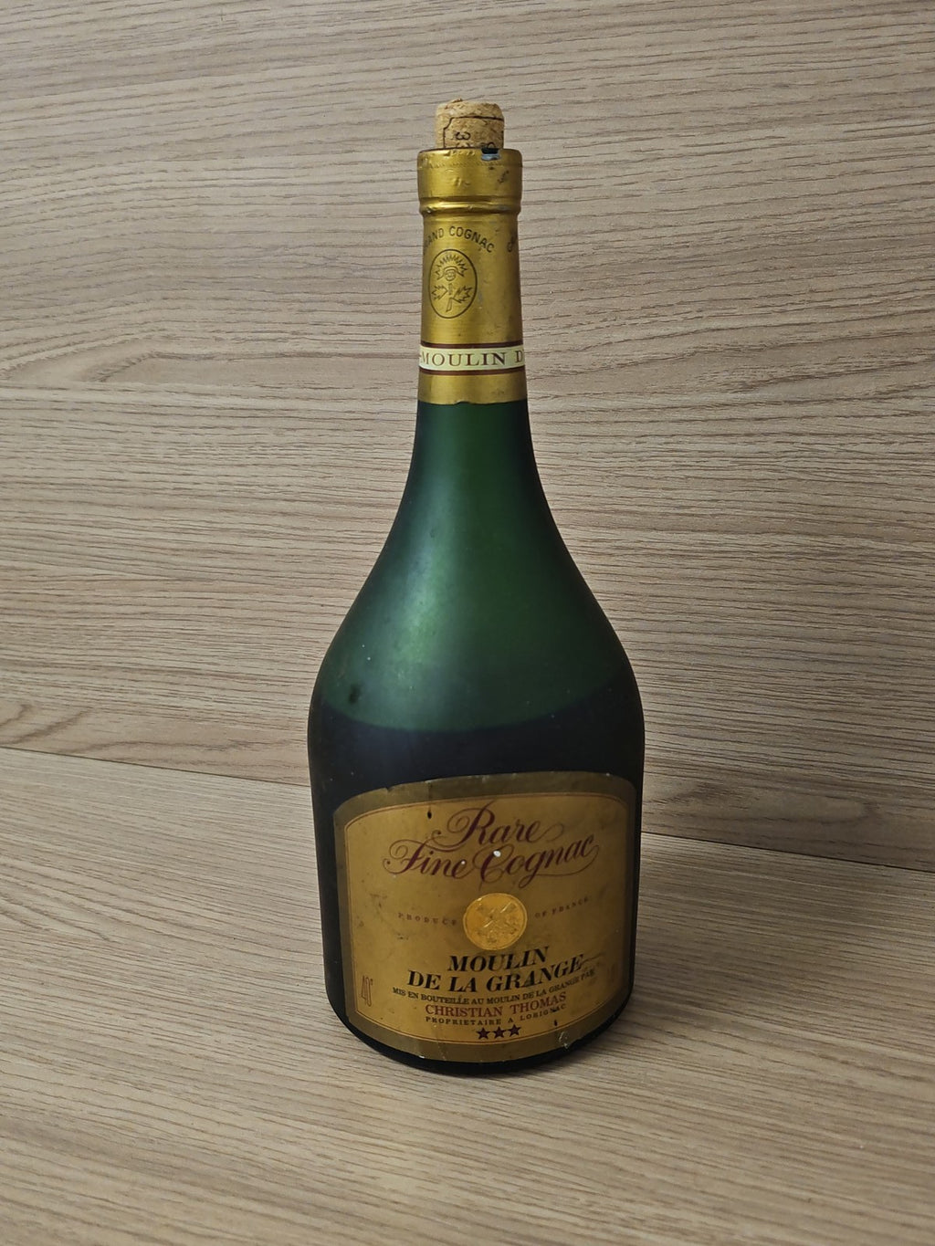 Grande bouteille vintage rare Cognac Moulin de la Grange ancien collection Franc