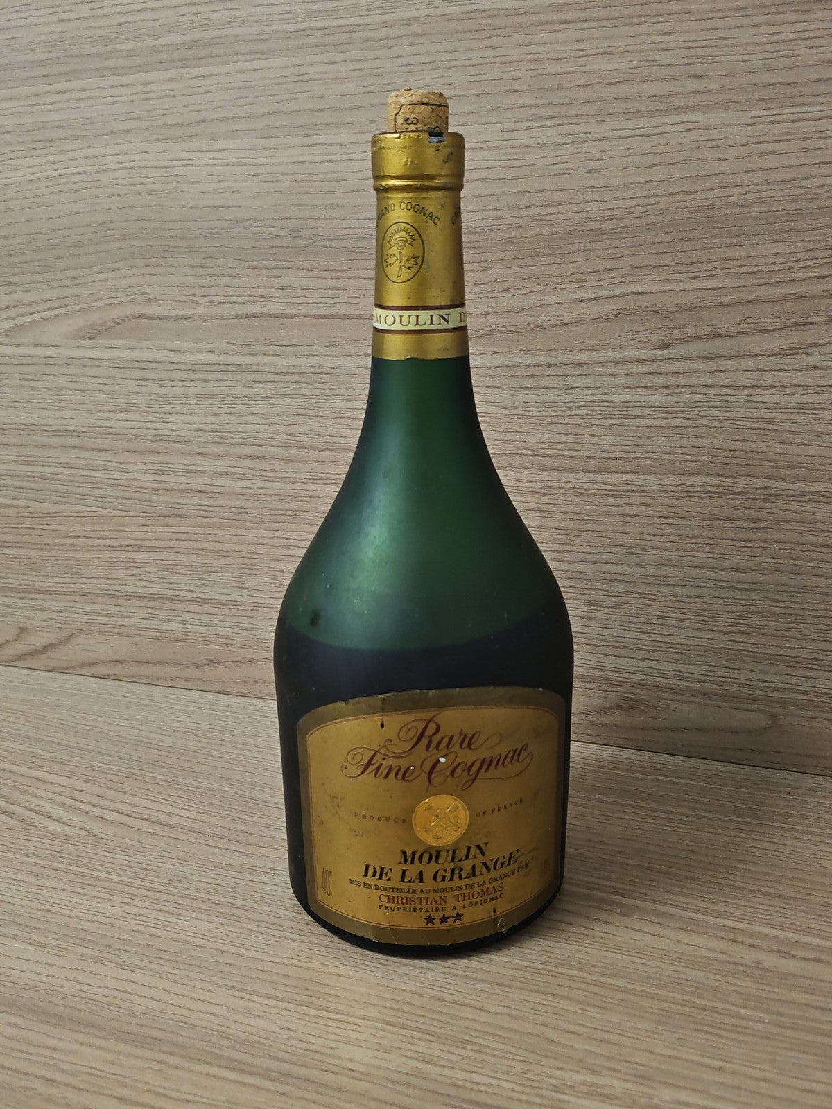 Grande bouteille vintage rare Cognac Moulin de la Grange ancien collection Franc
