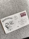 Lettre illustrée 1945 Attacker of Westwall cachet Albany timbre US philatélie