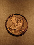 Médaille Électricité de France et Gaz de France relief bronze aspect patiné