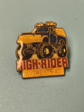 Pin's vintage High Rider 4x4 camion jaune, collection off-road rétro