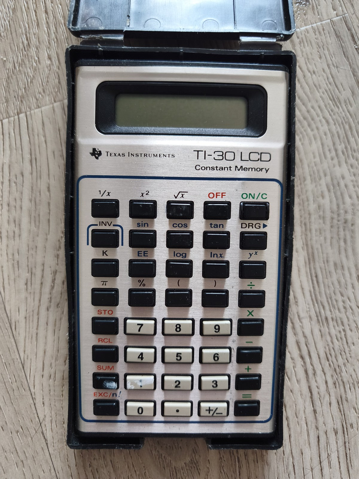 Calculatrice vintage Texas Instruments TI-30 LCD ancienne, rétro, non testée, co