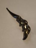 Broche ancienne sans attache finition dorée style feuille vintage rétro