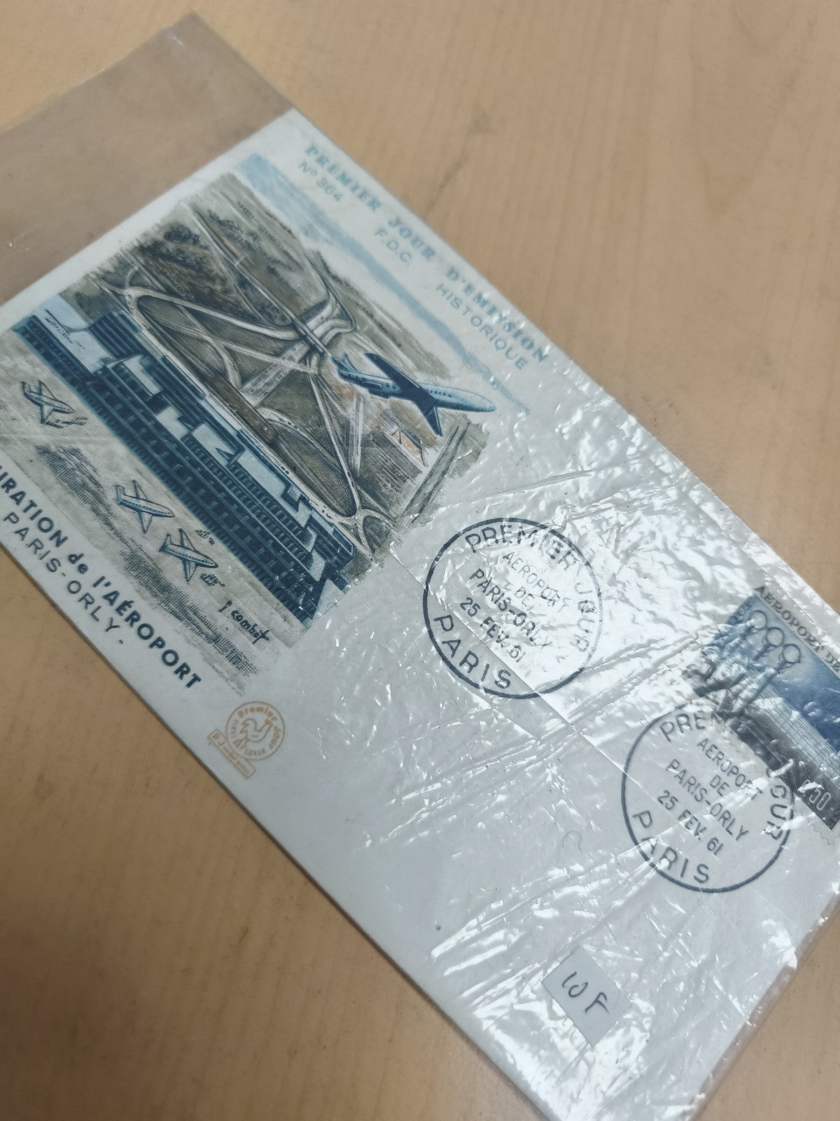 Enveloppe Premier Jour Paris Orly 1961 aviation FDC philatélie cachet avion