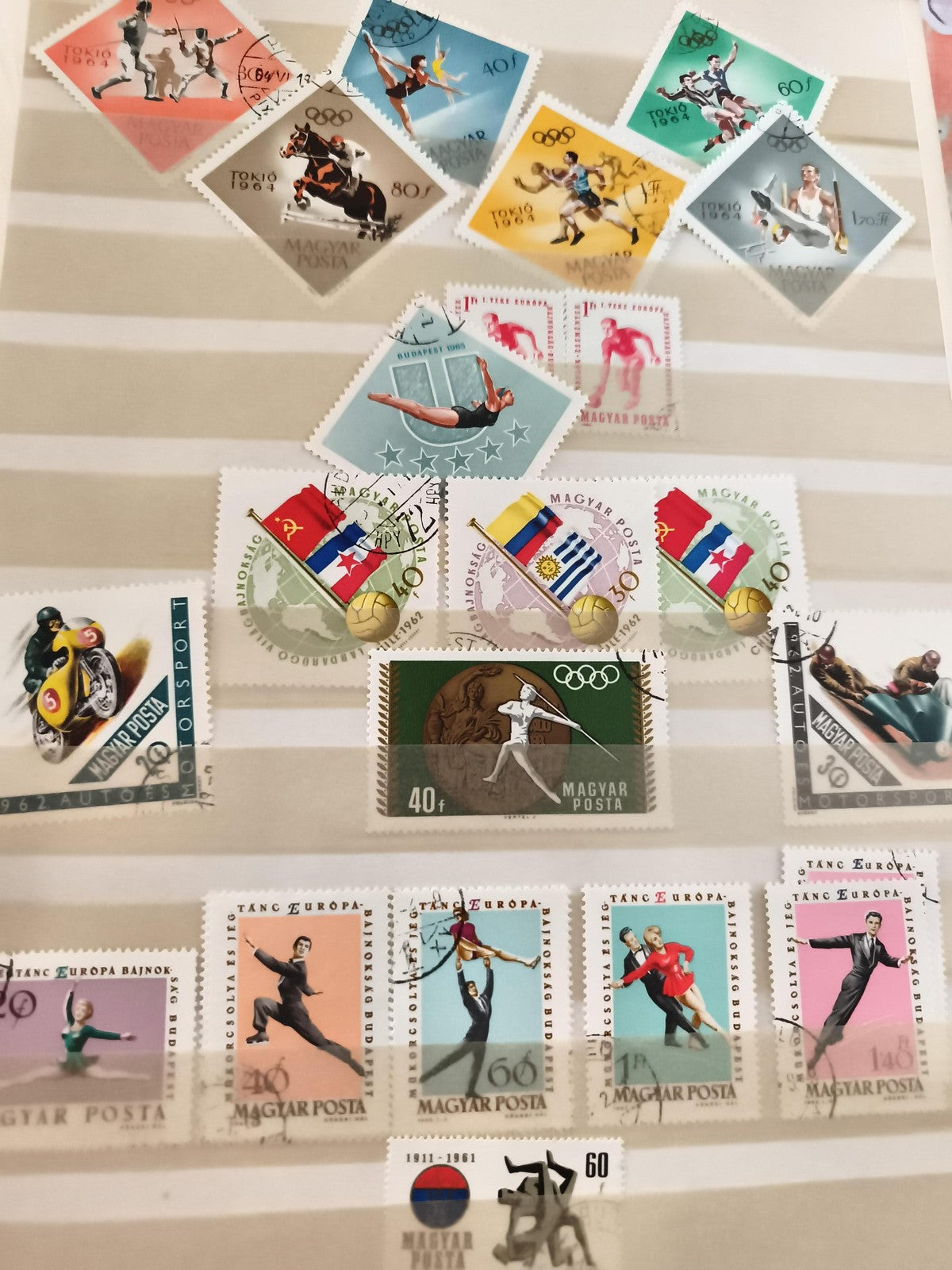 Timbres anciens Hongrie sports Olympiques et danse MAGYAR POSTA vintage philatél