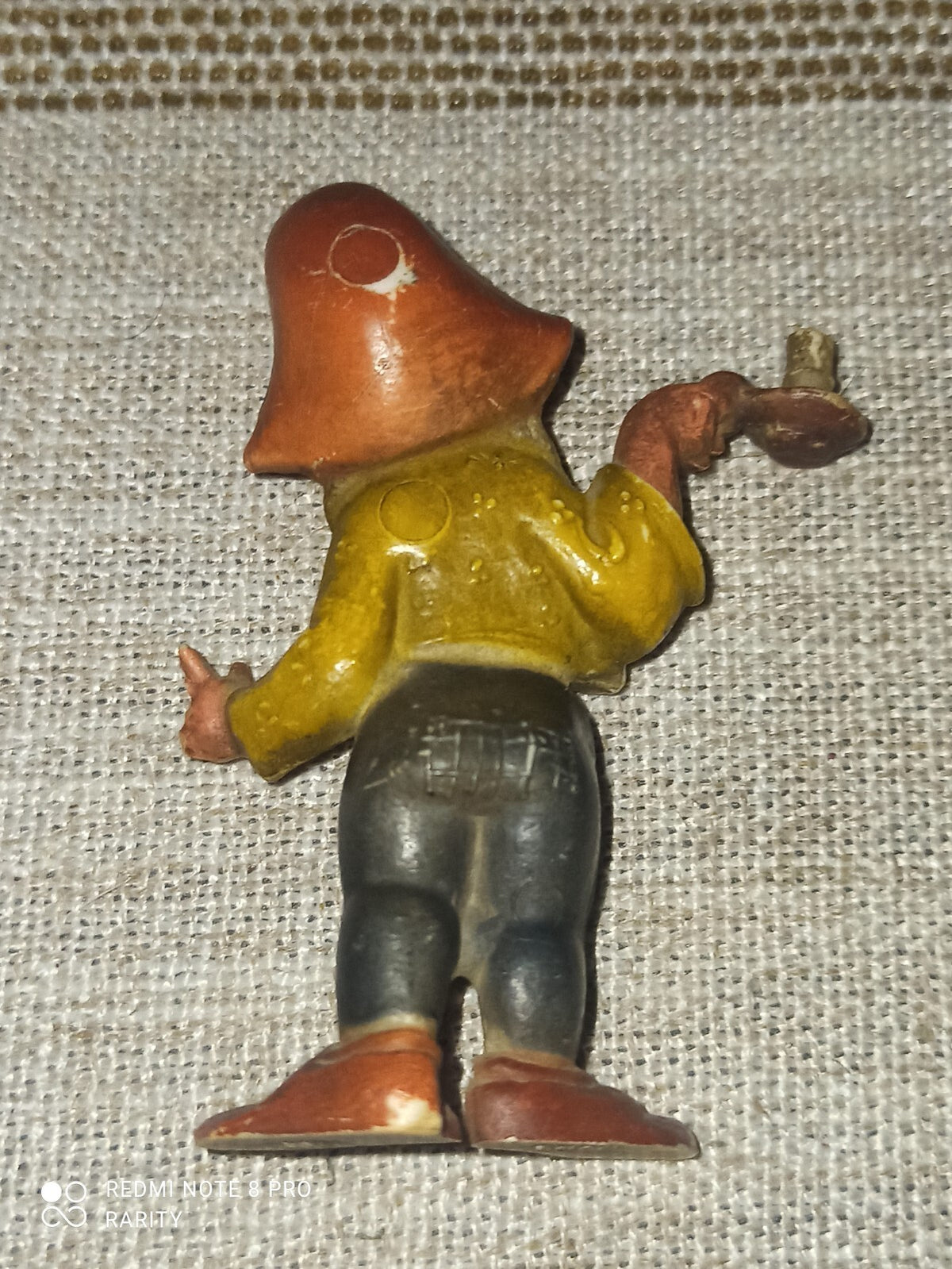 Figurine Nain Vintage Collection, Pipe et Chapeau Rouge, Décor Rétro
