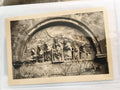 Carte postale ancienne photo tirage argentique tympan roman église sculpture