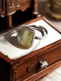 Bague vintage créateur ajustable pierre verte taille 53 fantaisie rétro