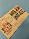 Ancienne enveloppe FDC Vietnam 1964 monuments timbrée, philatélie collection