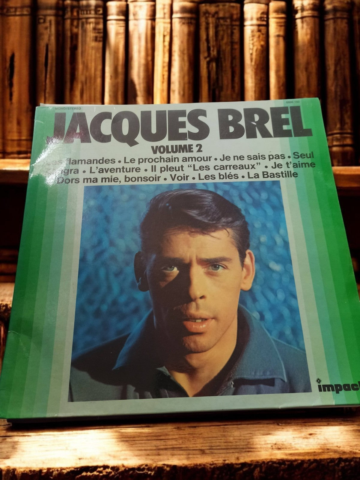 Vinyle 33 tours Jacques Brel Volume 2 ancien Impact chanson française vintage