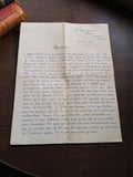 Lettre manuscrite vintage 1959 Marseille papier quadrillé écriture bleue