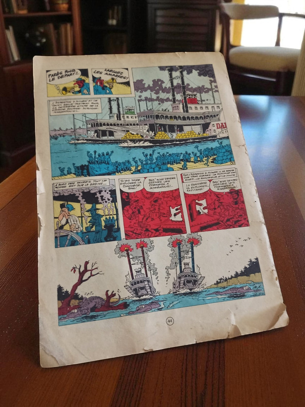 Bande dessinée Lucky Luke 16 En remontant le Mississippi édition ancienne vintag