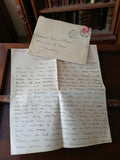 Lettre manuscrite ancienne 1952 avec enveloppe Marseille vintage écriture cursiv
